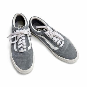 Vans Off The Wall Old Skool Sneakers Blue Suede Womens 8